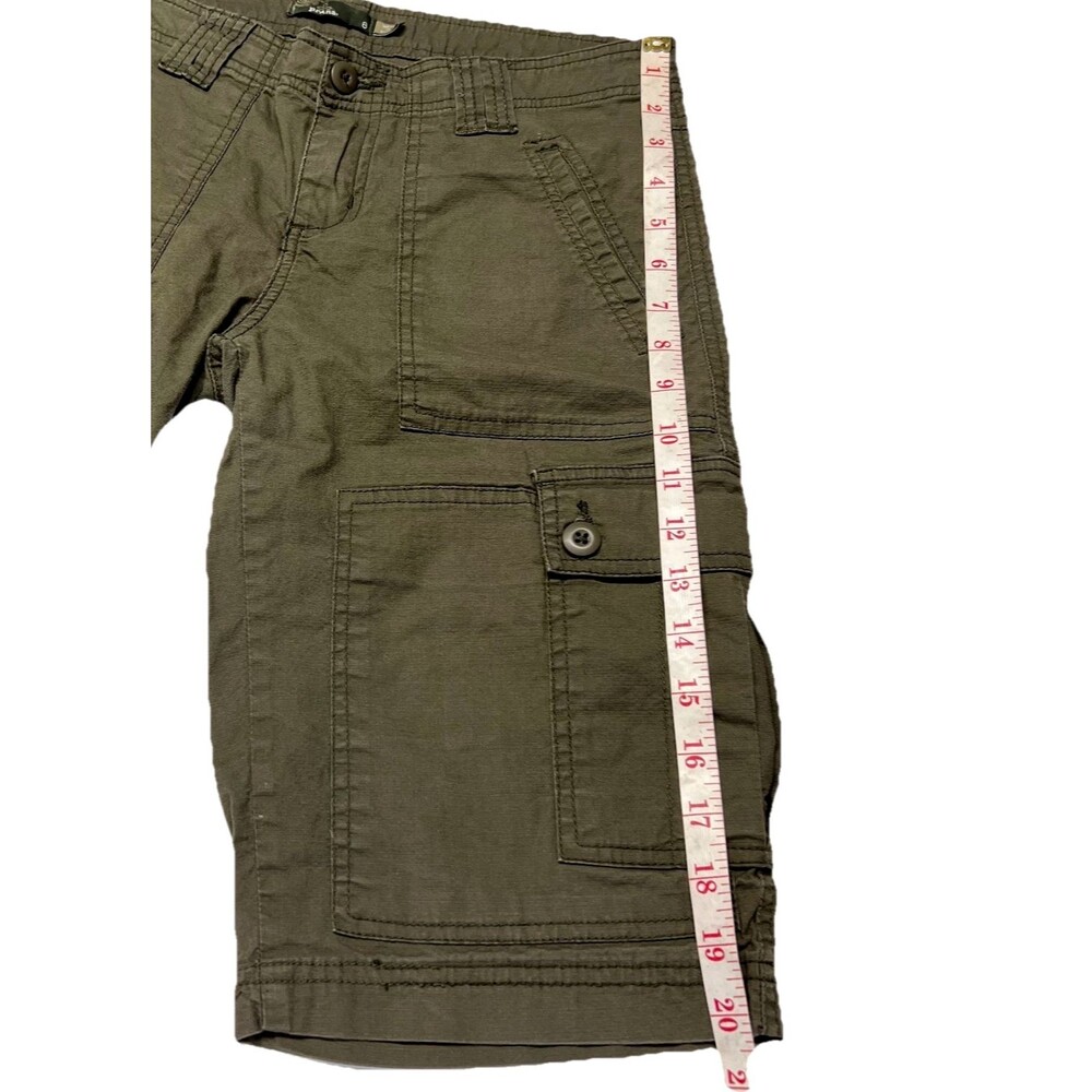 Prana Women's Low Rise Bermuda Cargo Shorts Outdoor 12.5" Inseam Size 6 Green - Picture 12 of 13